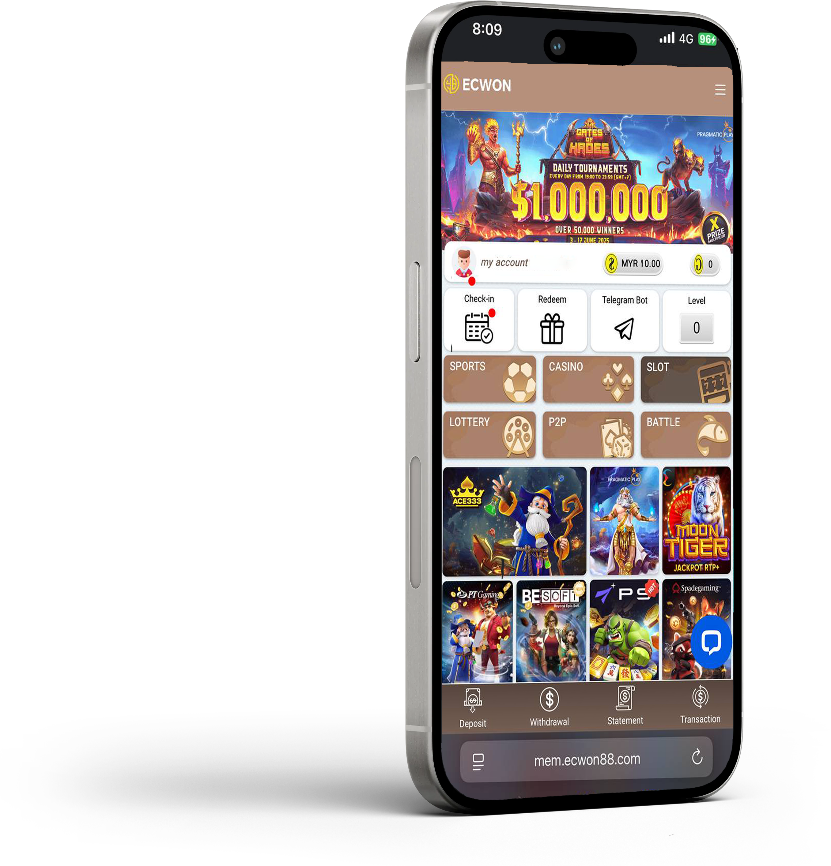 ECWON Mobile App - Gaming di Tangan Anda